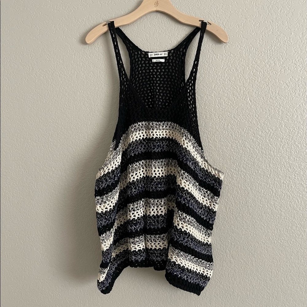 ZARA Oversized Cotton Knit Tank top